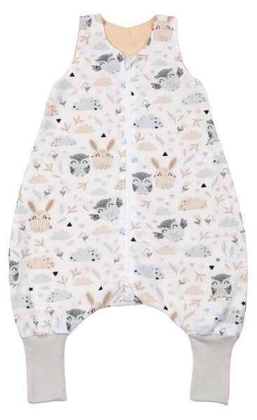Sac de dormit de vara cu picioare 6-18 luni Kidizi Forest Friends 0.5 tog, mansete transformabile in soseta