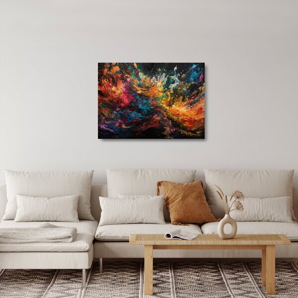 Tablou pe sticlă - Abstracția culorilor II. (70x50 cm)