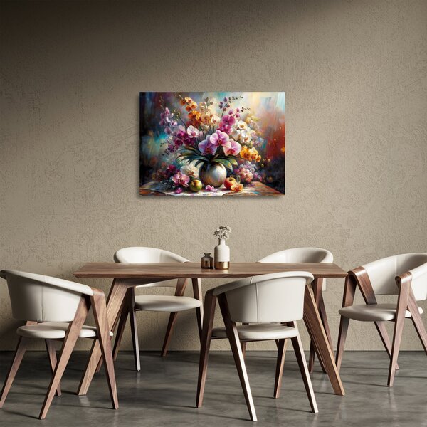 Tablou pe sticlă - Vas de flori II. (70x50 cm)