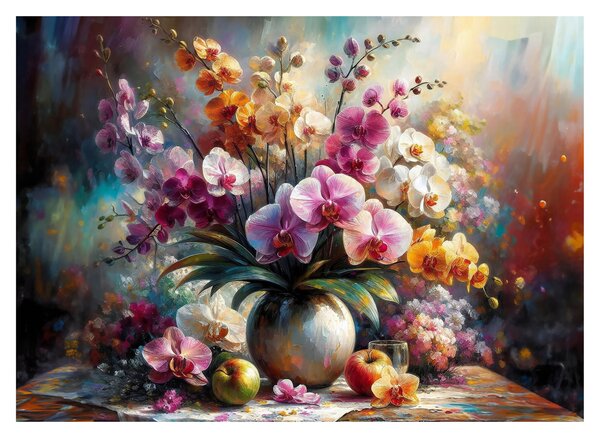 Tablou pe sticlă - Vas de flori II. (70x50 cm)