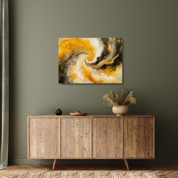 Tablou pe sticlă - Abstractizare în spirală (70x50 cm)
