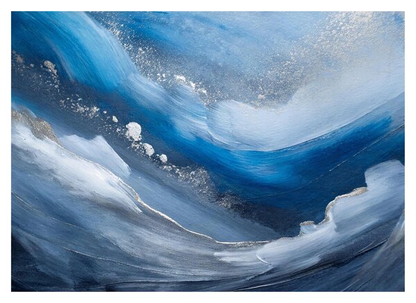 Tablou pe sticlă - Abstractizarea oceanului (70x50 cm)