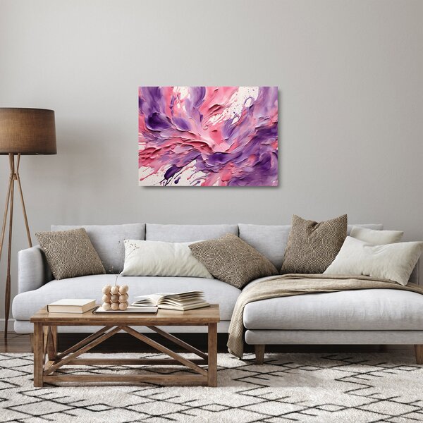 Tablou pe sticlă - Abstracție romantică (70x50 cm)