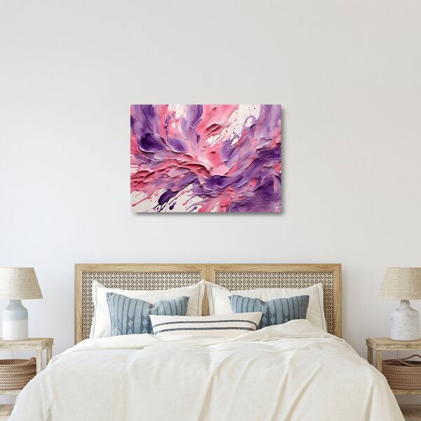 Tablou pe sticlă - Abstracție romantică (70x50 cm)