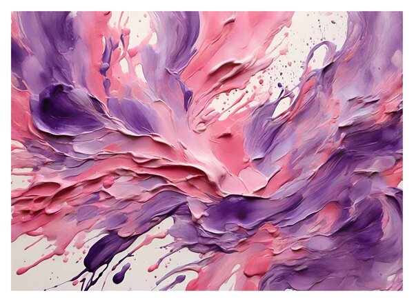 Tablou pe sticlă - Abstracție romantică (70x50 cm)