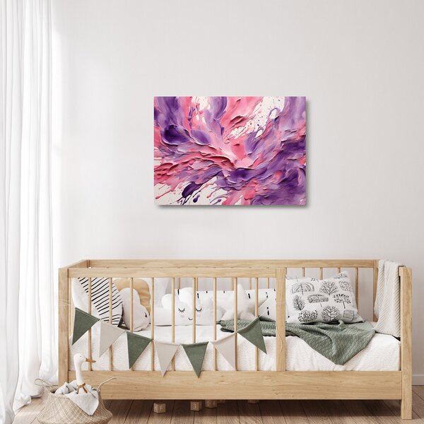 Tablou pe sticlă - Abstracție romantică (70x50 cm)