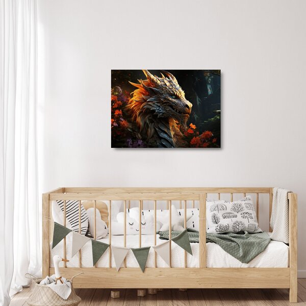 Tablou pe sticlă - Dragon (70x50 cm)