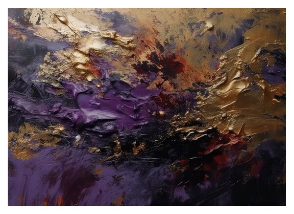 Tablou pe sticlă - Abstracție texturată (70x50 cm)
