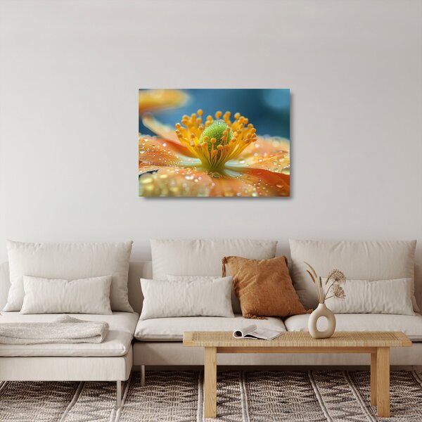 Tablou pe sticlă - Detaliu de floare (70x50 cm)