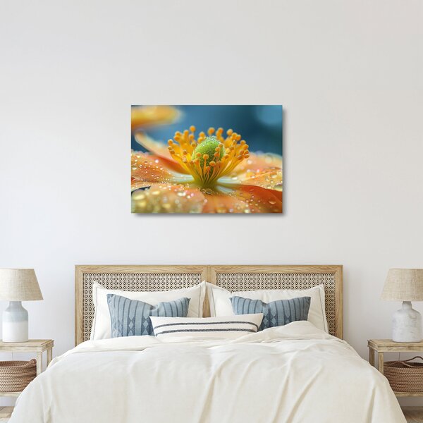 Tablou pe sticlă - Detaliu de floare (70x50 cm)