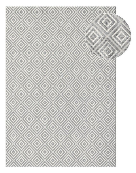 Covor de exterior NORTHRUGS Karo, 80 x 150 cm, gri