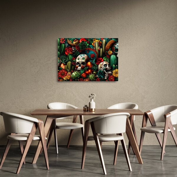 Tablou pe sticlă - Concept mexican (70x50 cm)