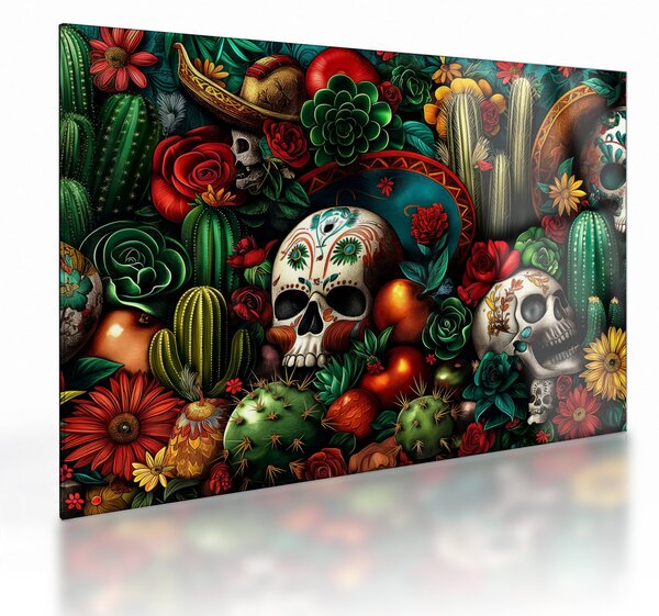 Tablou pe sticlă - Concept mexican (70x50 cm)