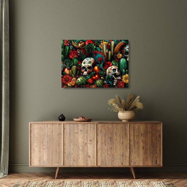 Tablou pe sticlă - Concept mexican (70x50 cm)