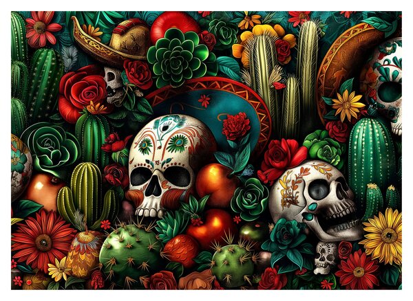 Tablou pe sticlă - Concept mexican (70x50 cm)