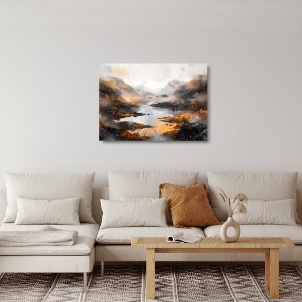 Tablou pe sticlă - Pictura peisajelor montane (70x50 cm)