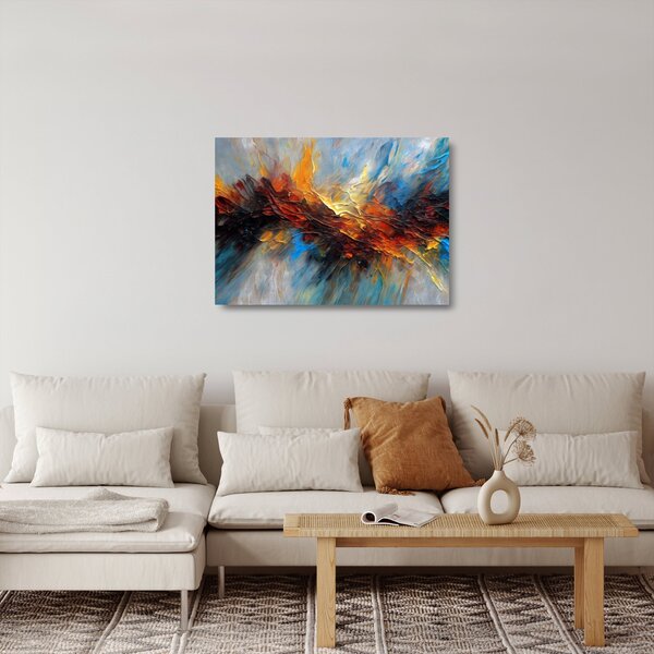 Tablou pe sticlă - Textura culorii (70x50 cm)