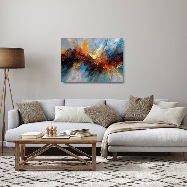 Tablou pe sticlă - Textura culorii (70x50 cm)