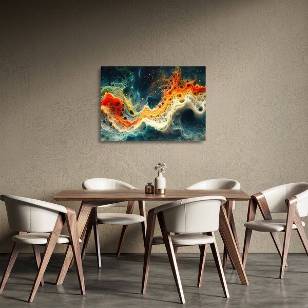 Tablou pe sticlă - Abstracție modernă (70x50 cm)