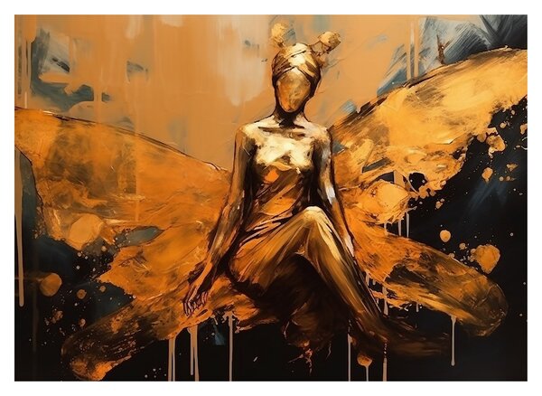 Tablou pe sticlă - Abstracție de o zână (70x50 cm)