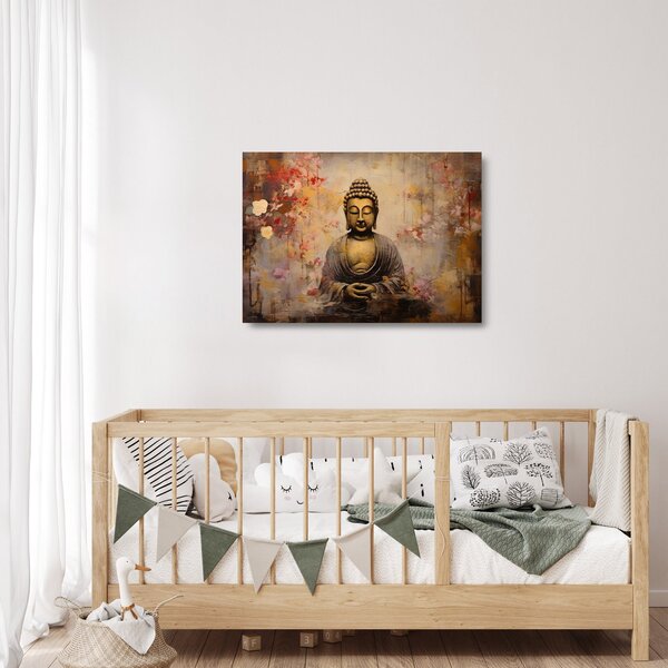 Tablou pe sticlă - Buddha, pictură (70x50 cm)