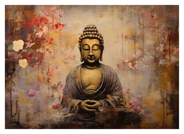 Tablou pe sticlă - Buddha, pictură (70x50 cm)