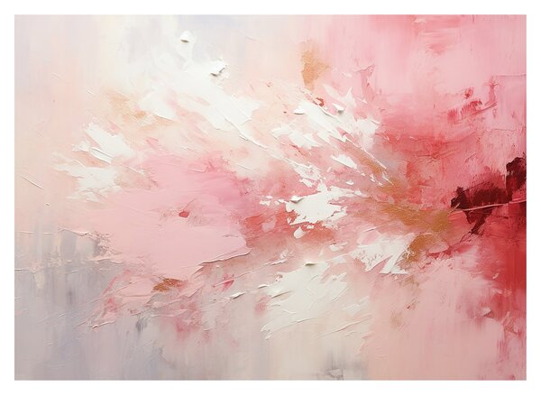 Tablou pe sticlă - Abstract roz (70x50 cm)
