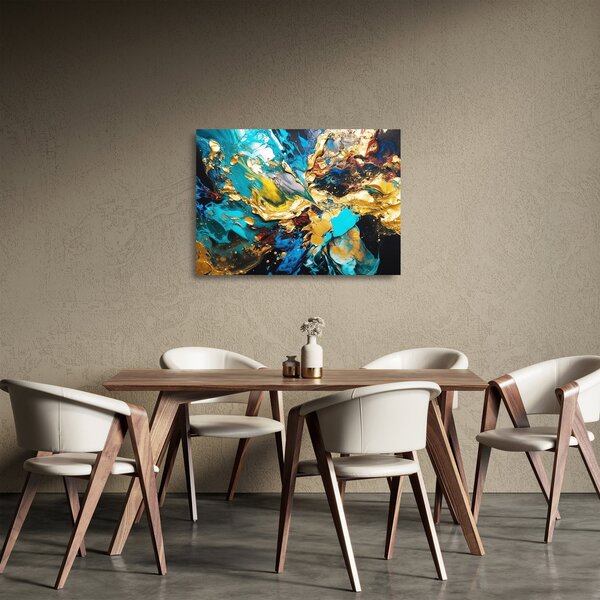 Tablou pe sticlă - Pictură în ulei texturată (70x50 cm)