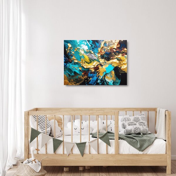 Tablou pe sticlă - Pictură în ulei texturată (70x50 cm)