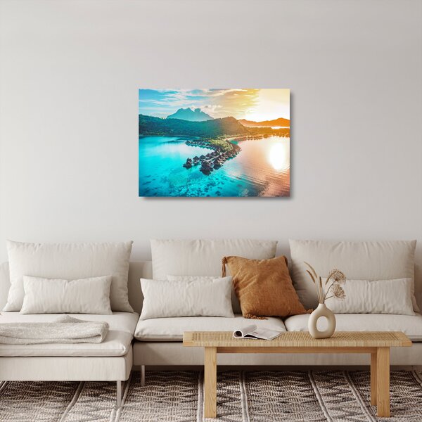 Tablou pe sticlă - Bora Bora (70x50 cm)