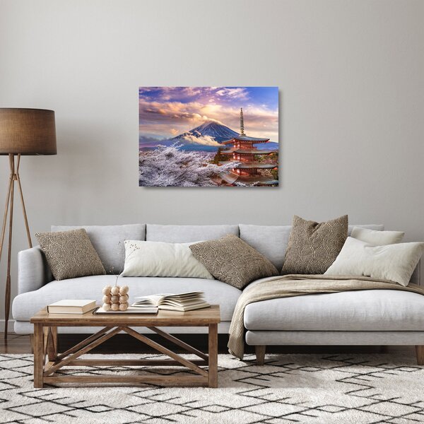 Tablou pe sticlă - Muntele Fuji (70x50 cm)