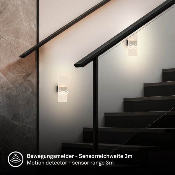Briloner 3888012 - Aplica LED reîncărcabilă de perete cu senzor AURA, 2,5W/5V, 1800 mAh, mată
