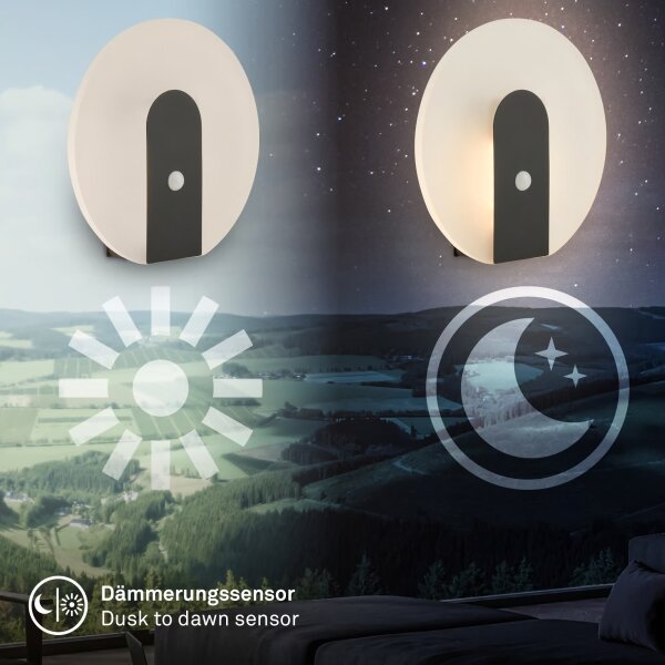 Briloner 3889015 - LED lampă de perete reîncărcabilă cu senzor TARO LED/2,5W/5V 1800 mAh neagră