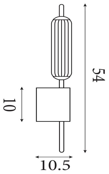 Searchlight 76210CL - Lampă de perete LED dimabilă CATTAIL, 6W, 230V