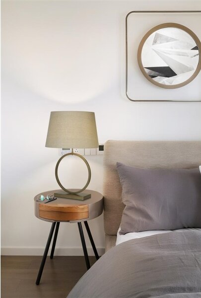 Searchlight EU93102NA - Lampă de masă ELEGANT 1xE27/60W/230V crem