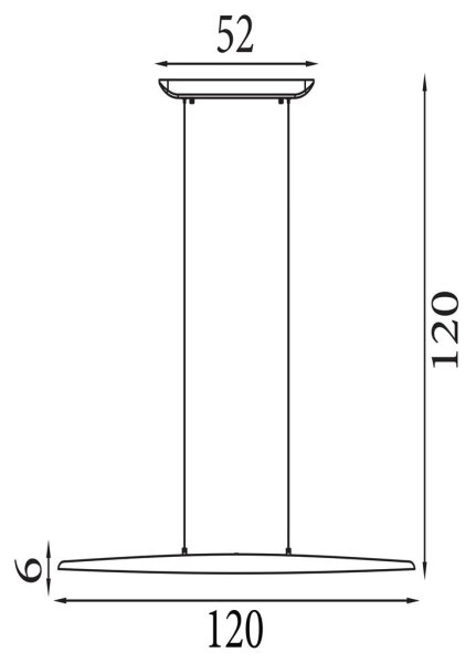 Searchlight 31501NA - Lustră suspendată pe cablu KENZIE, LED dimmabilă/29W/230V 2700/3000/4000K