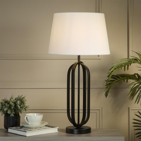 Searchlight EU91101WH - Lampă de masă CHIC 1xE27/60W/230V, albă