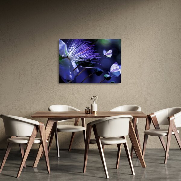 Tablou pe sticlă - Floare tropicală (70x50 cm)