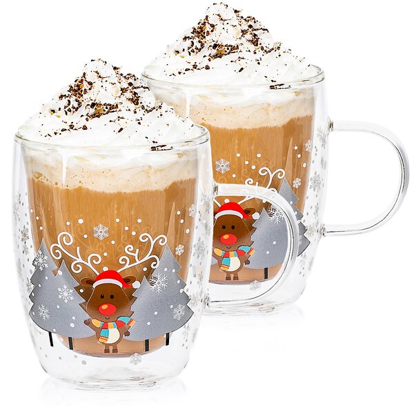 Pahare termo 4Home Mug Reindeer Hot&Cool 270 ml, 2 buc