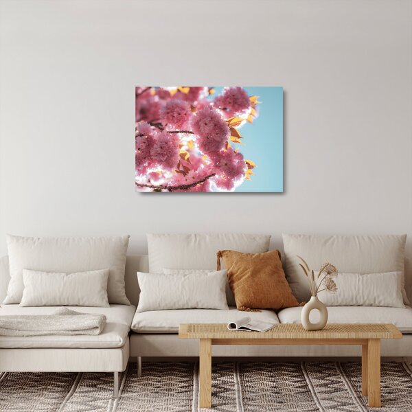 Tablou pe sticlă - Floare de cireș (70x50 cm)