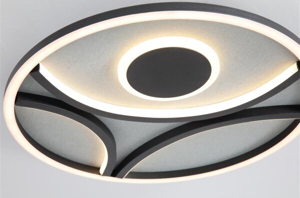 Searchlight 82100-39BK - Plafonieră LED dimmabilă ZENDISC, 20 W, 230 V, 3000 K, diam. 39 cm