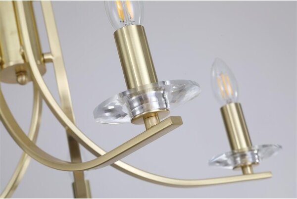 Searchlight 4165-5SB - Candelabru cu lanț ASCONA 5xE14/60W/230V