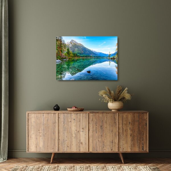 Tablou pe sticlă - Lacul Hintersee (70x50 cm)