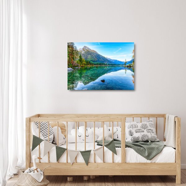 Tablou pe sticlă - Lacul Hintersee (70x50 cm)
