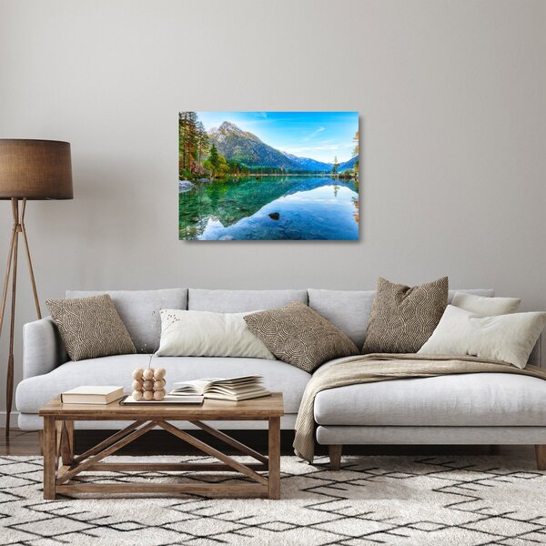 Tablou pe sticlă - Lacul Hintersee (70x50 cm)