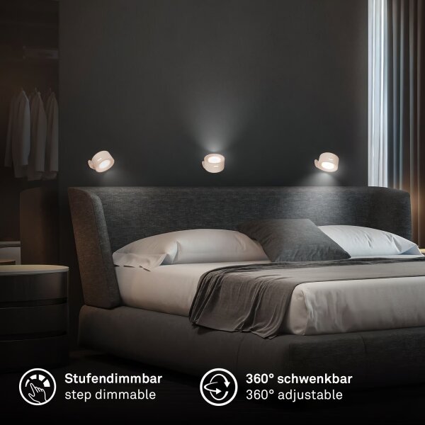 Briloner 3896011 - Lampă de perete LED dimabilă, reîncărcabilă, LED/1,6W/5V, 1500 mAh, bej