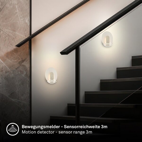 Briloner 3889012 - Aplica LED reîncărcabilă de perete cu senzor TARO, 2,5 W/5 V, 1800 mAh, finisaj mat