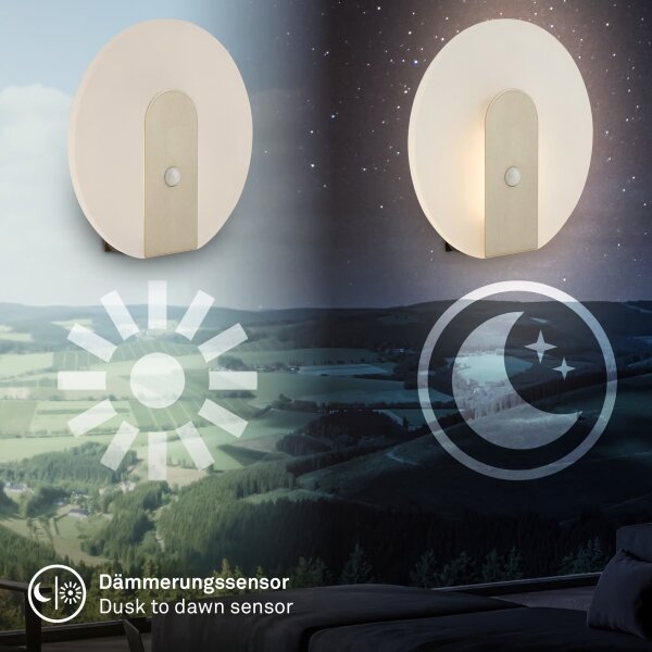 Briloner 3889012 - Aplica LED reîncărcabilă de perete cu senzor TARO, 2,5 W/5 V, 1800 mAh, finisaj mat
