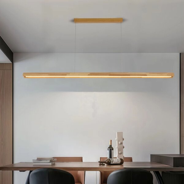 Brilagi - Lustră LED UMEA WOOD suspendată pe cablu, 40W, 230V, 150 cm, lemn
