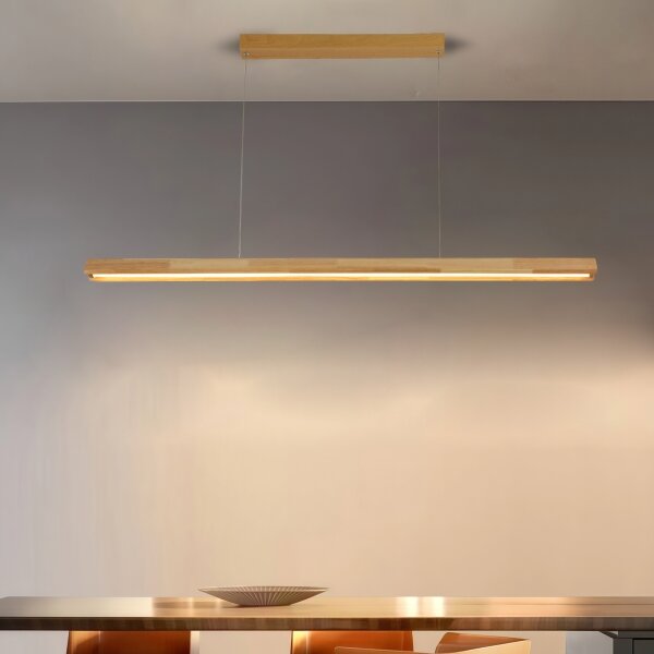 Brilagi - Lustră suspendată cu cablu UMEA WOOD LED/30W/230V 120 cm lemn